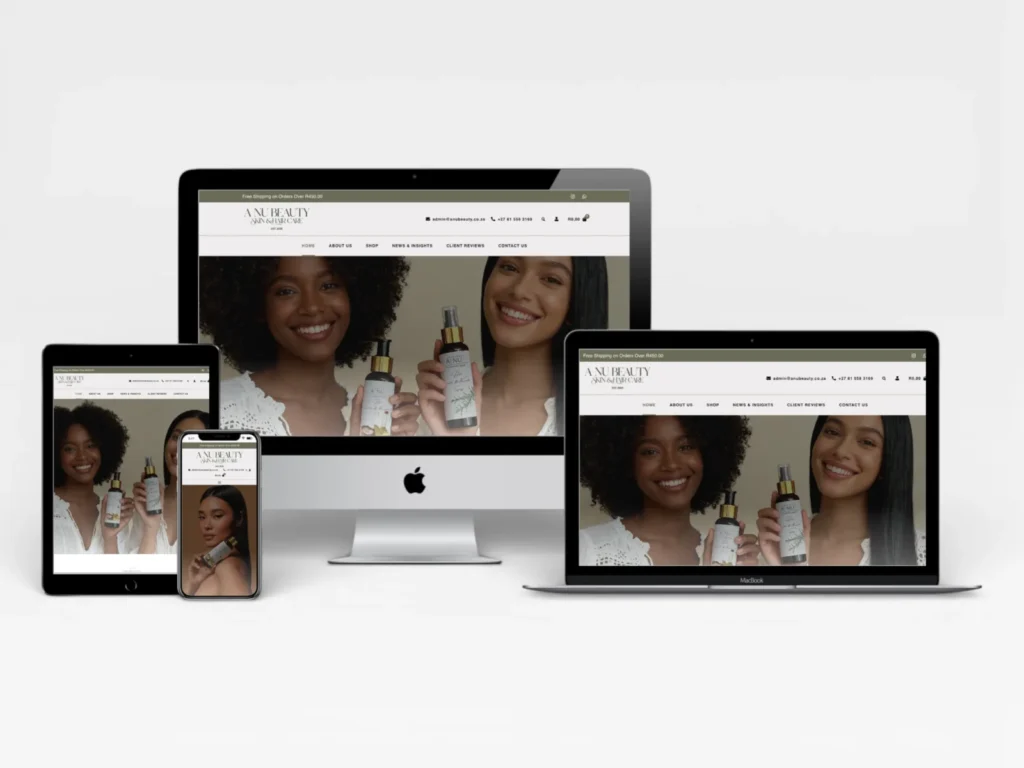 Anu Beauty skin and hair care online store built by Rizco