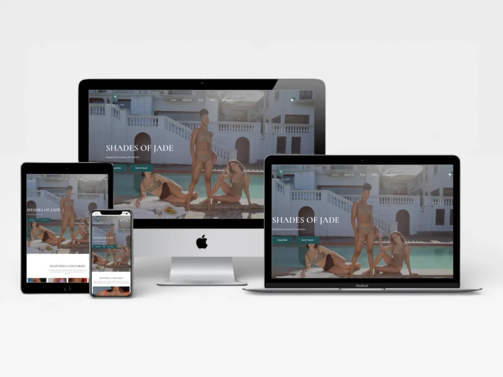Shades of Jade swimwear online store built by Rizco
